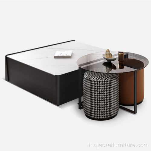 Tavolino da caffè multifunzionale minimalista moderno di stoccaggio